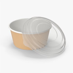 3D Opened Food Cup model