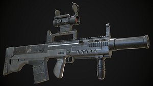 ShAK - 12 Bullpup Battle Rifle 3D