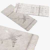 Vintage Air Travel Boarding Pass Tan