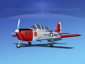 3D beechcraft t-34 mentor