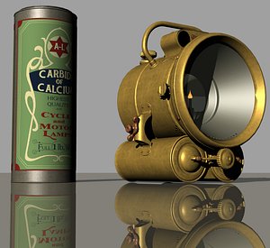 vintage acetylene lamp - 3D model