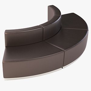 Krysten Round Modular Sectional Convex Bonded Leather Sofa by Orren Ellis