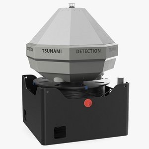 Tsunami Detection Buoy with Sensor Housing 3D