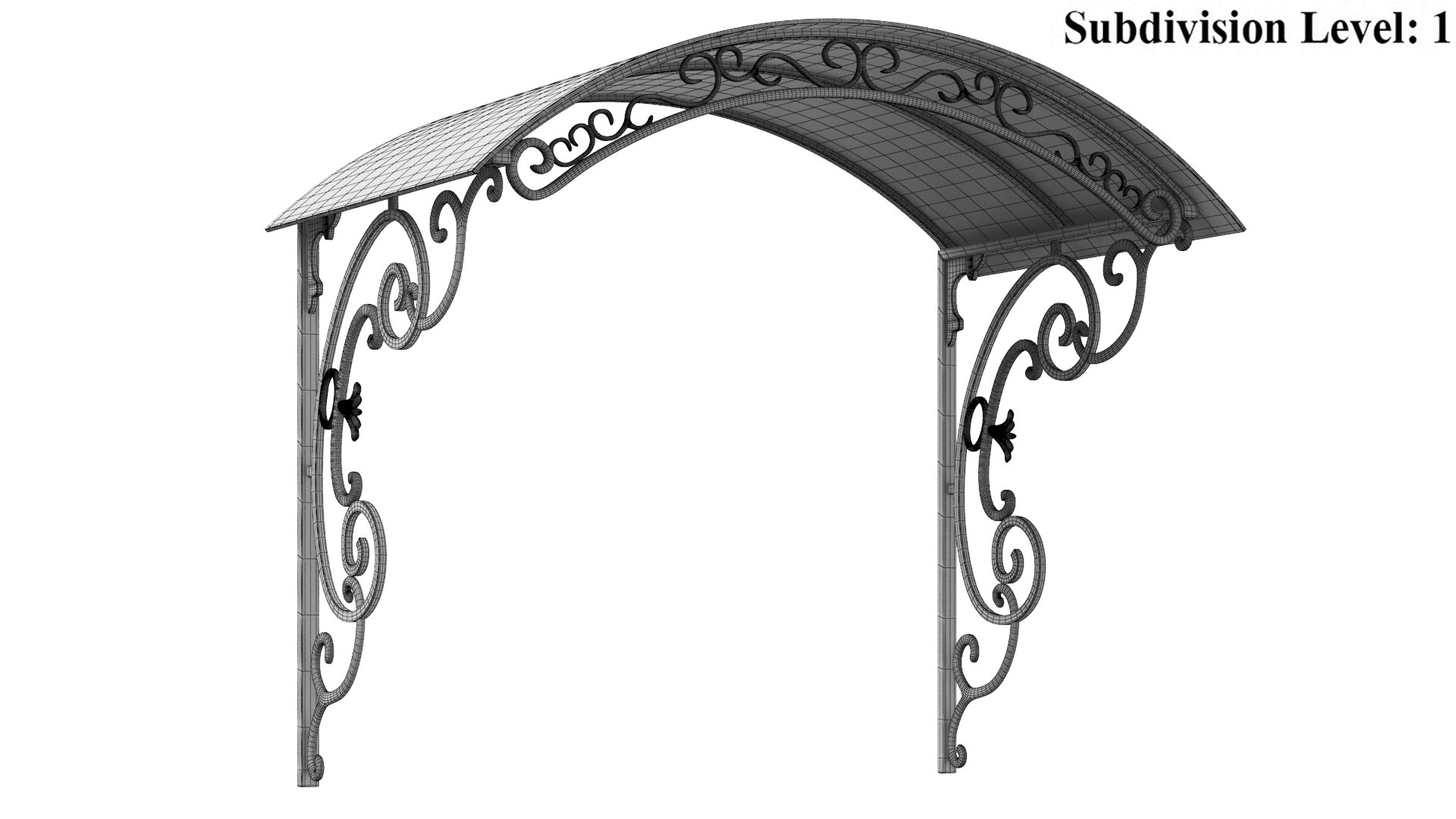 3D Canopy Metal Model - TurboSquid 1678857