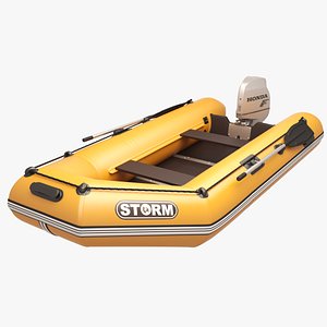 Inflatable engine Boat Orange Storm