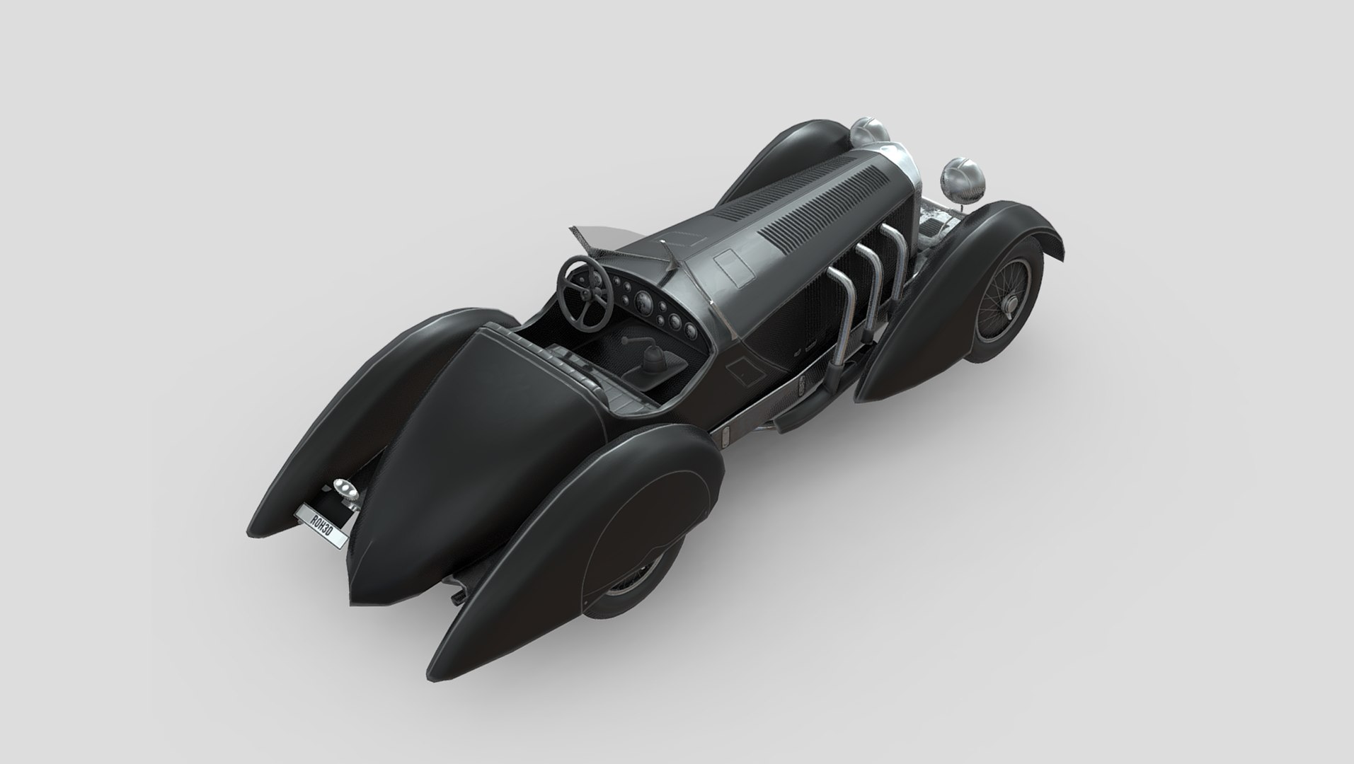 Mercedes Benz SSK Trossi Roadster 1930 3D Model - TurboSquid 2373067