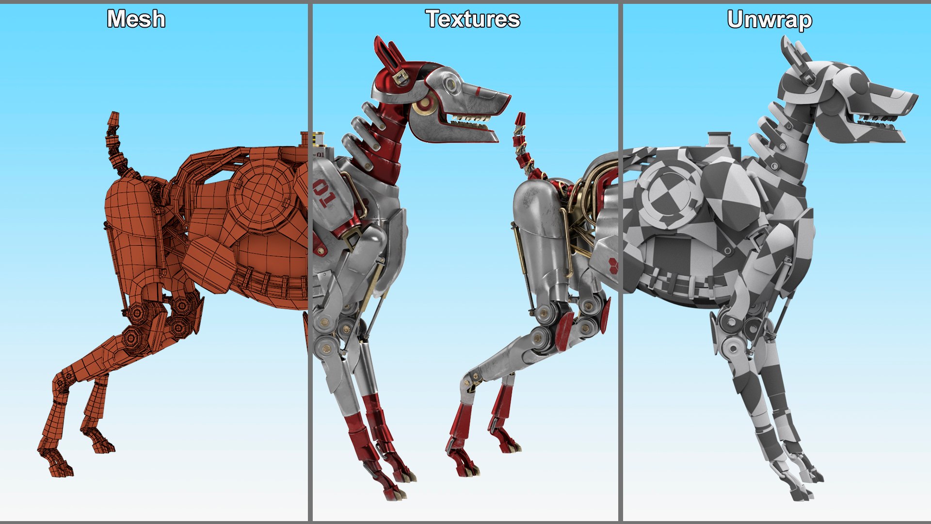 Futuristic Robotic Dog Concept Rigged For Cinema 4D 3D Model ...