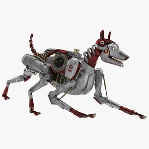 Futuristic Robotic Dog Concept Rigged for Cinema 4D 3D model
