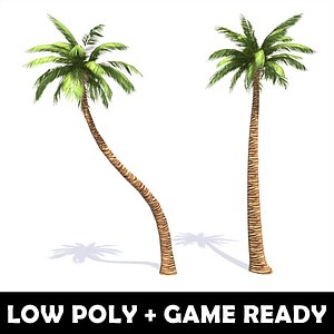 Palm Trees Low Poly Game Ready