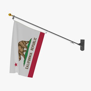 3D model Wall Flag California T2