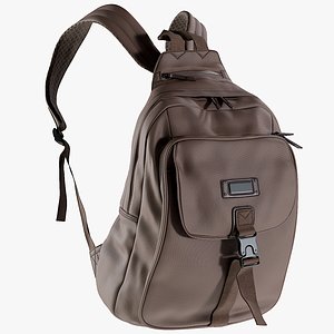 realistic women s backpack 3D model