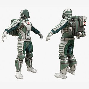 Sci-fi Medic Doctor Paramedic Soldier Character with ZBRUSH files