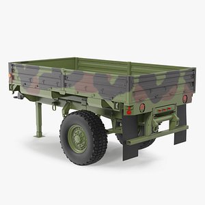 Military Cargo Trailer M1082 Camouflage 3D model