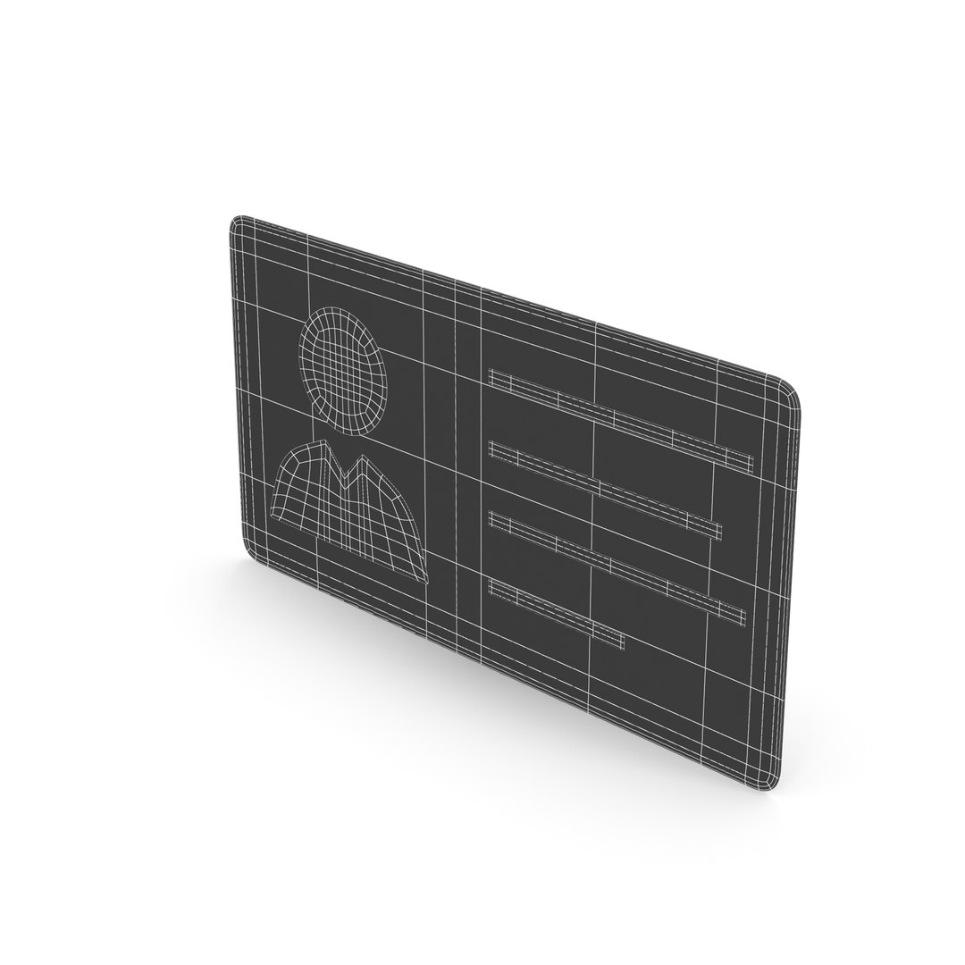 3D ID Card Personal Documents Model - TurboSquid 2192001