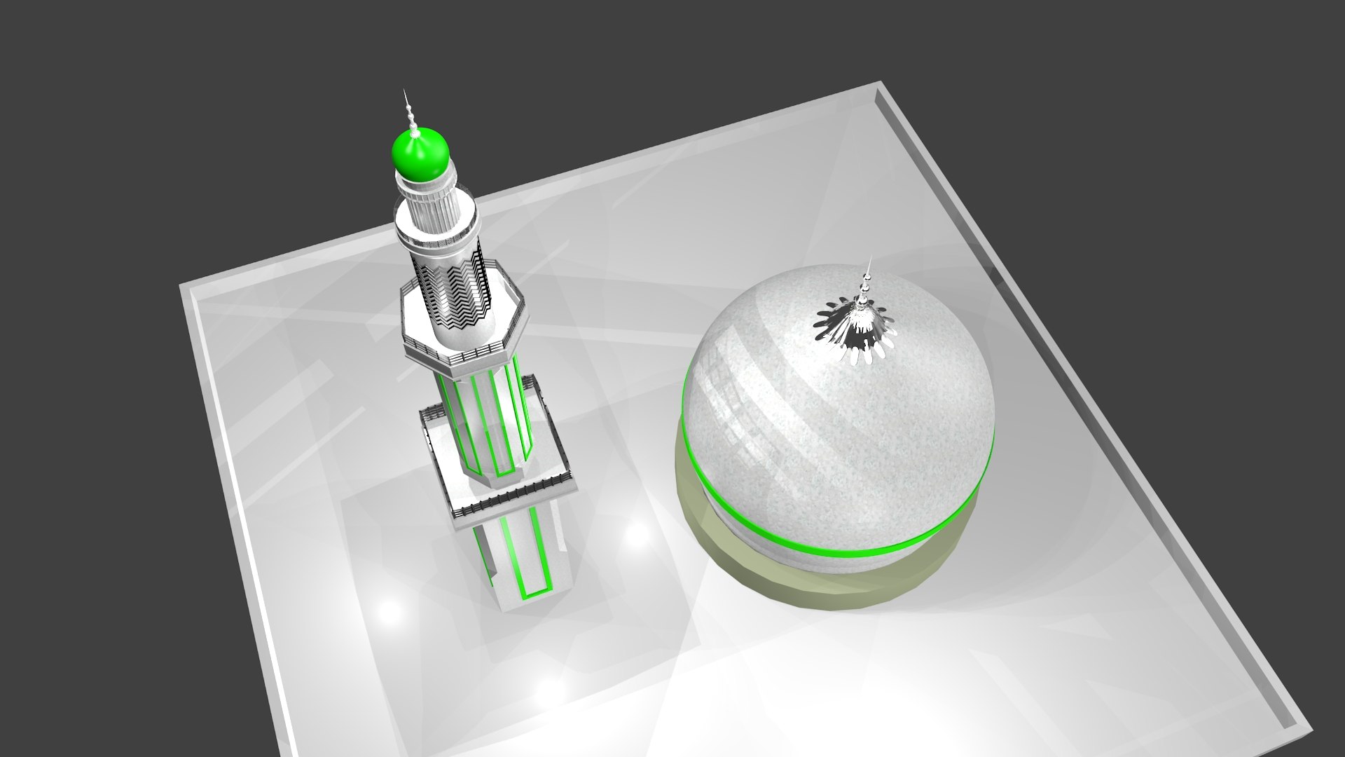 3D Model Islamic Tower Minarat - TurboSquid 1379425