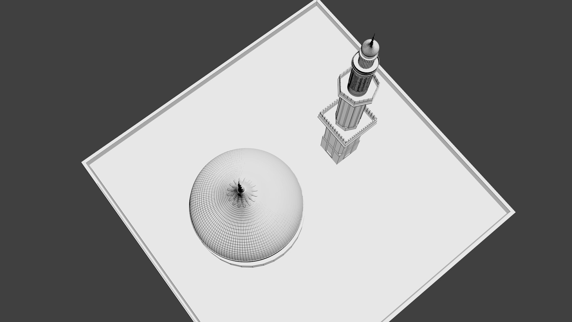 3D Model Islamic Tower Minarat - TurboSquid 1379425