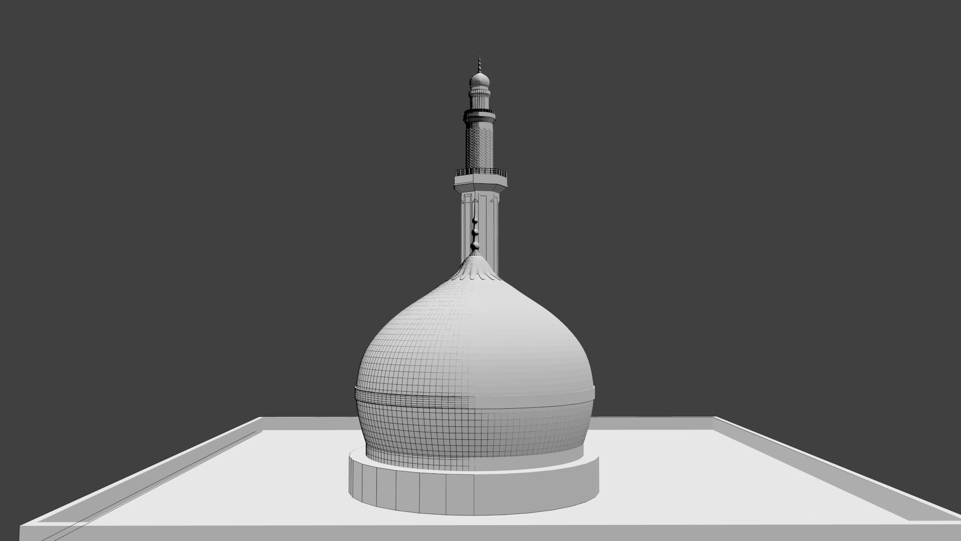 3D Model Islamic Tower Minarat - TurboSquid 1379425