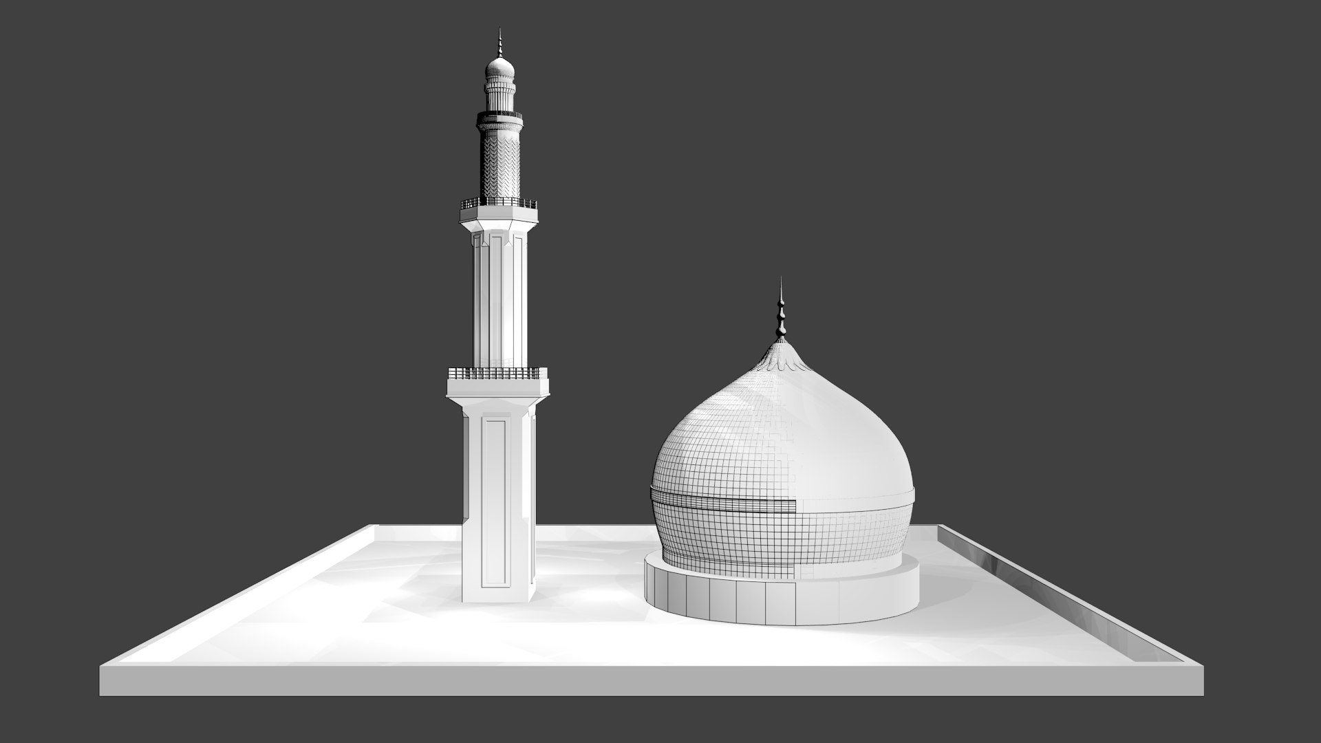 3D Model Islamic Tower Minarat - TurboSquid 1379425