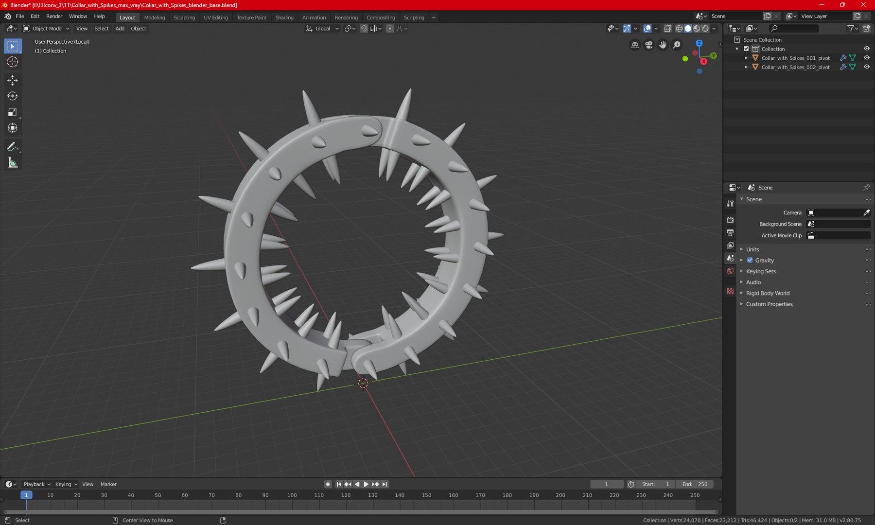 Collar with Spikes 3D model https://p.turbosquid.com/ts-thumb/lP/XsBqxm/Hd/collarwithspikesvray3dmodel022/jpg/1718927178/1920x1080/fit_q87/92eacec6445c9e1fe2daece0baf2167ba5e8afa6/collarwithspikesvray3dmodel022.jpg