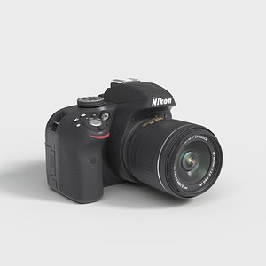 3D model NIKON D3300 CAMERA