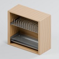 Wall Cabinet Dish Drying Rack with Drip Tray