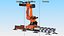 3D Ultra Robot Arm KUKA KR FORTEC On Skids KL 5000 Rigged for Cinema 4D model