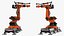 3D Ultra Robot Arm KUKA KR FORTEC On Skids KL 5000 Rigged for Cinema 4D model