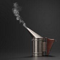 Bee Smoker with Smoke Animated VDB Rigged For Blender