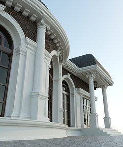 3D house village architecture