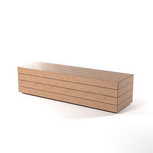 Modern outdoor bench in unique design 3D