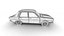 Model 3D Dacii 1300 z 1969 roku