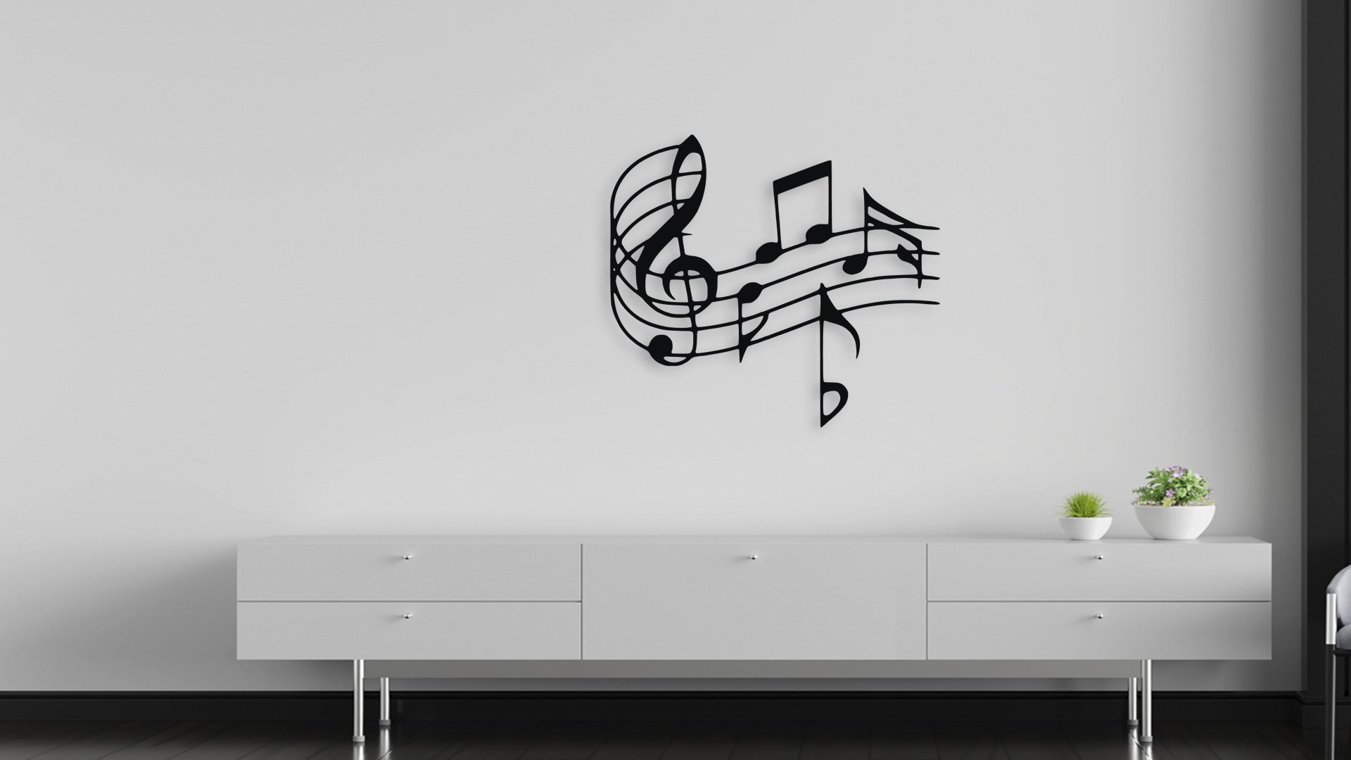 Musical Notes Wall Decor Art 3D - TurboSquid 2436659