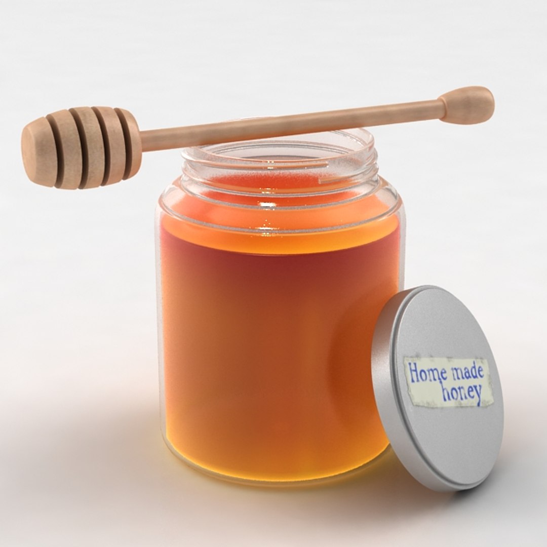 honey jar stirrer 3d model