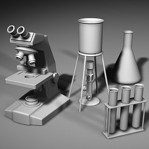 microscope bunsen burner 3d model
