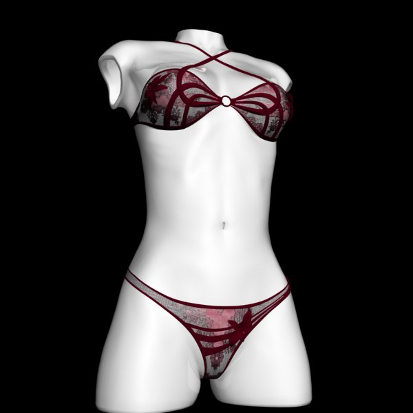 3d model woman bikini