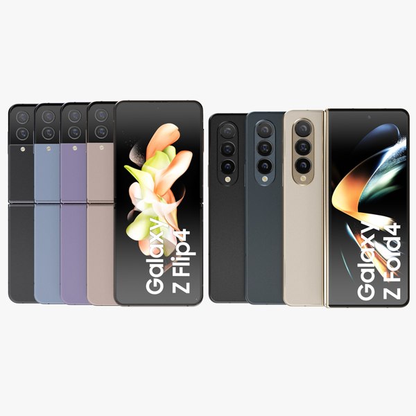3D Samsung Galaxy Z Flip and Galaxy Z Fold 4 All Colors