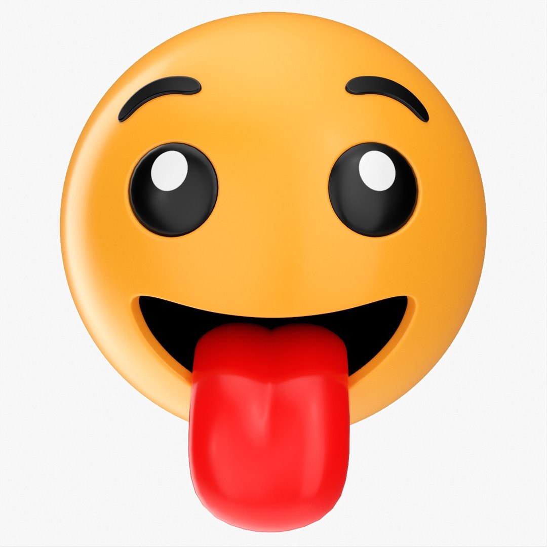Emoji 069 Smiling with stuck-out tongue 3D model - TurboSquid 1818101