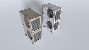 Rusty Rooftop AC hvac unit 2 3D model