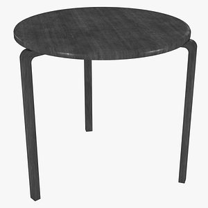 minimalist black mahogany artek 3D model
