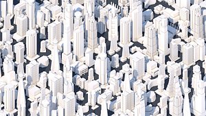 3D 51 city buildings model