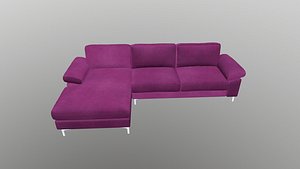 3D L Shape 5 Seater Velvet Luxury Sofa
