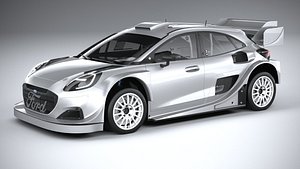 3D Ford Puma M-Sport Hybrid Rally1 2022 lowpoly