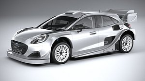 Ford Puma M-Sport Hybrid Rally1 2022 lowpoly