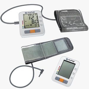 Blood Pressure Monitor Open Closed Collection 3D model