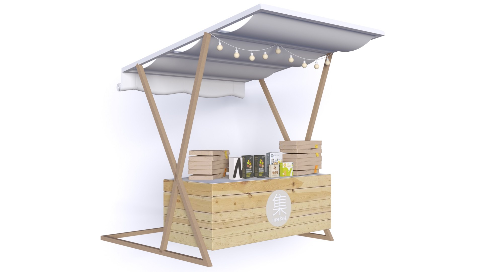 3D Market Vendor Stands Collection 2 Model - TurboSquid 2195703