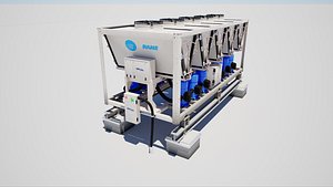 HVAC Rooftop Air Ventilation System 3D model