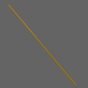 3D PBR Wushu Stick Yellow model