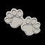 Dog Paw Neon Sign 3D model 3D