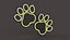 Dog Paw Neon Sign 3D model 3D