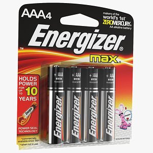 3D Detailed Battery Package Energizer model
